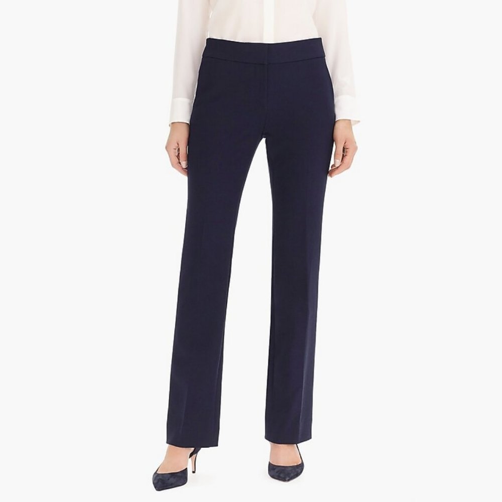 NWT J Crew Navy Edie Pants Size 4